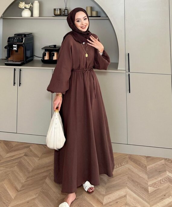 Perla Elbise  L100200 - Acı Kahve