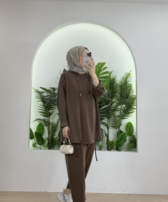 Minya Oysho İkili Takım TK100288 - Kahve