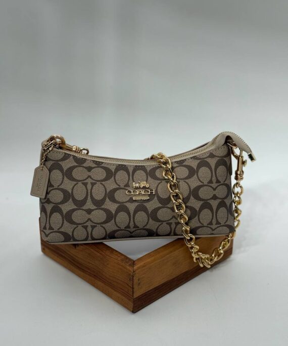 Coach monogram zincirli baget vizon vizon çanta