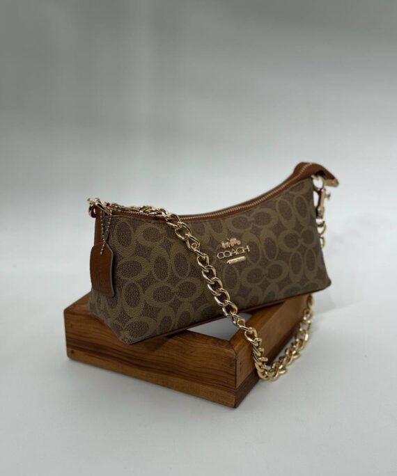 Coach monogram zincirli baget taba- kum çanta