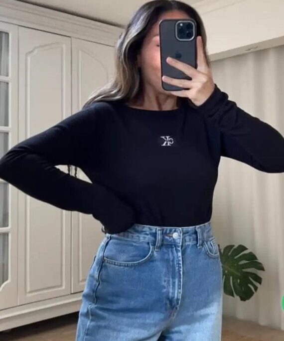 Calvin Klein Premium Uzun Kol Body BD100286 - Siyah