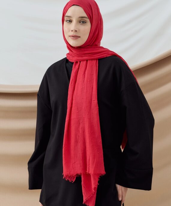 Organic Scarfs Bambu Kraş Şal Modeli -Menekşe