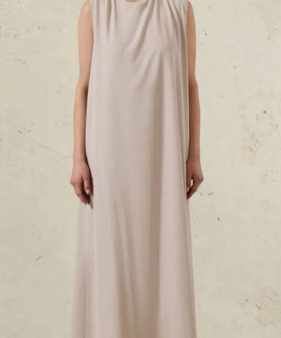 Sıfır Kol Elbise  L100207  - Kum Beji