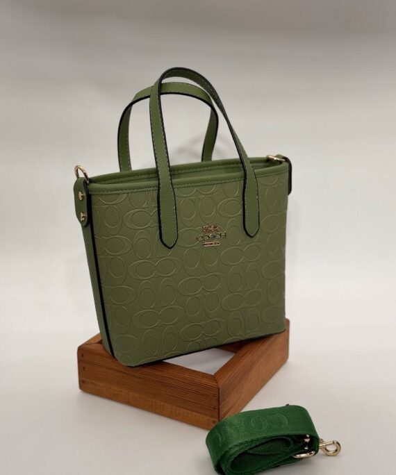 Coach Gofraj orta boy kova yeşil çanta