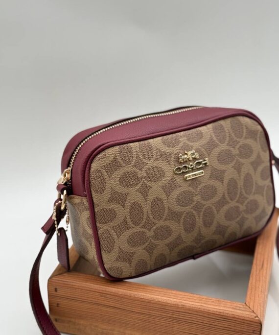 Coach postacı bordo kum çanta