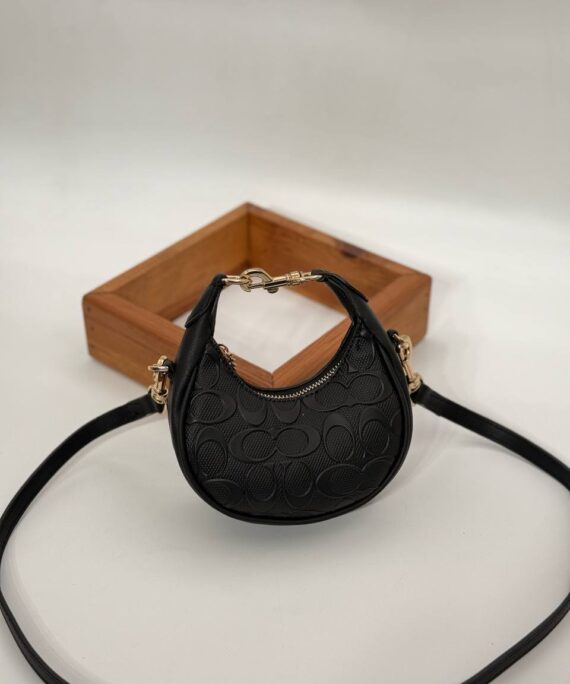 Coach Gofraj küçük boy ay çanta siyah çanta