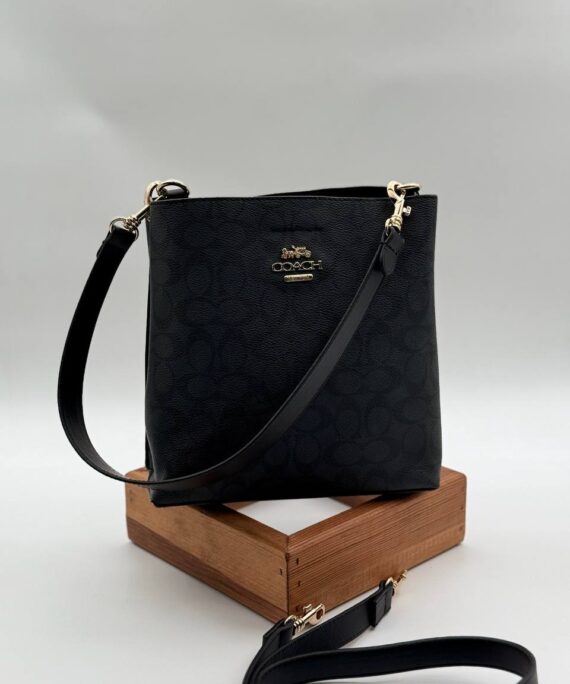 Coach monogram orta boy çapraz siyah çanta