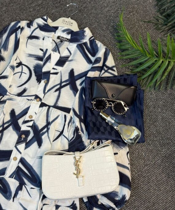 Noss Elbise-1204-Lacivert