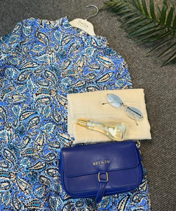 Mona Elbise - 1226- Mavi