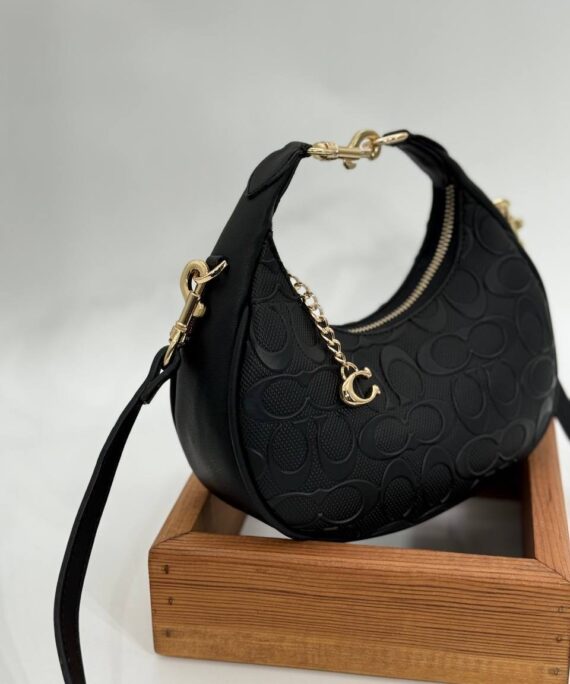 Coach Gofraj ay modeli orta boy siyah çanta