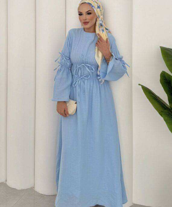 Solera Müslin Elbise L100216 - Mavi