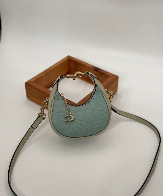 Coach Gofraj küçük boy ay çanta mint yeşili çanta