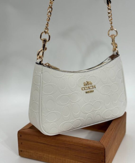 Coach Gofraj baget beyaz çanta