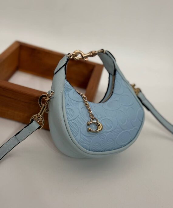 Coach Gofraj küçük boy ay çanta mavi çanta