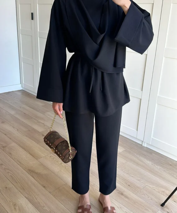 Pelerin İkili Takım TK100350  - Siyah