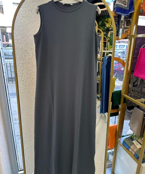 Sıfır Kol Elbise  L1002220  - Antrasit