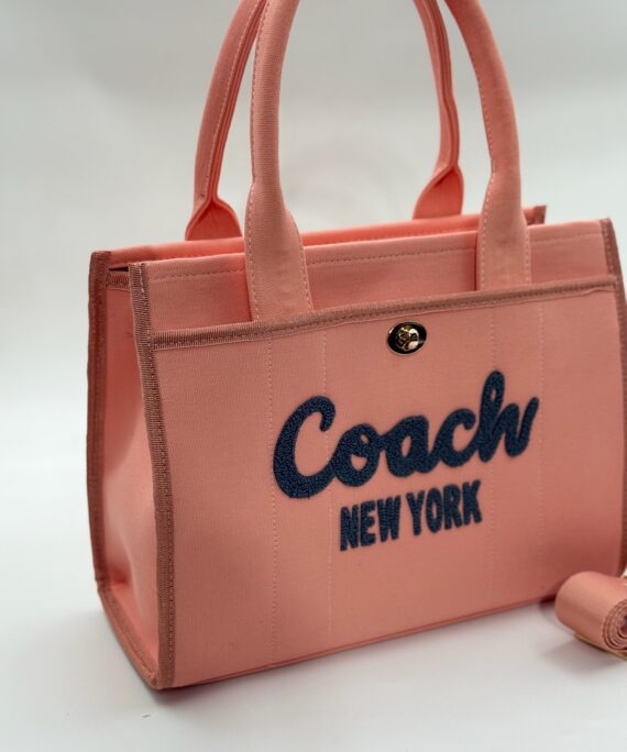 Coach canvas büyük boy pembe