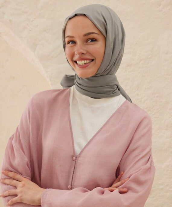 Rami Pamuk Şal 741074 - Açık Gri