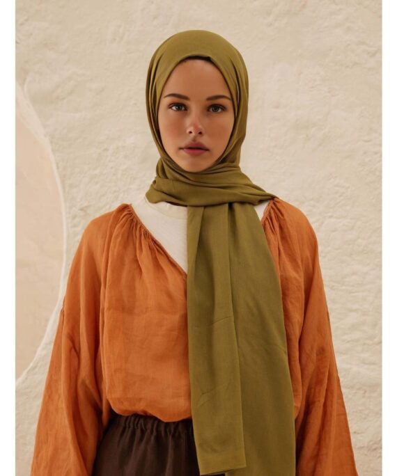 Rami Pamuk Şal 741074 - Haki Yeşil