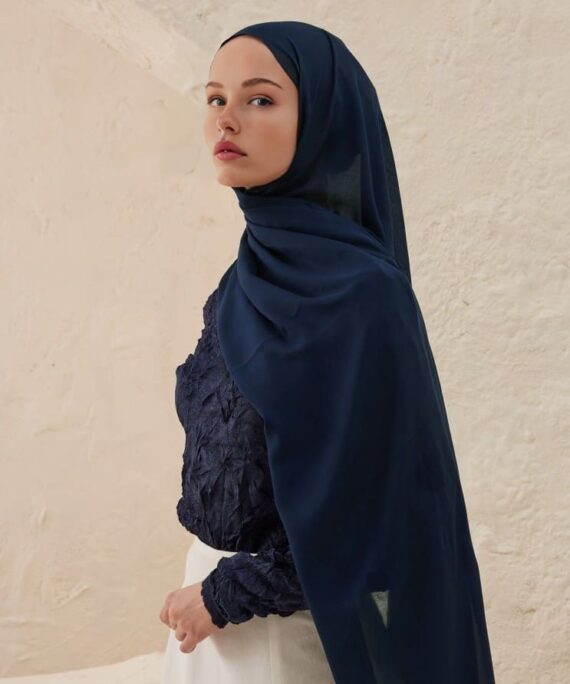 Rami Pamuk Şal 741074 - Koyu Lacivert