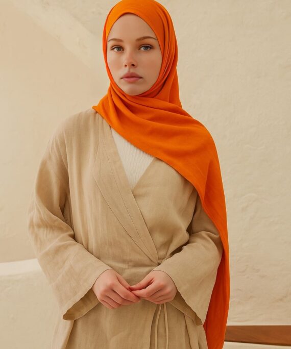 Rami Pamuk Şal 741074 - Portakal