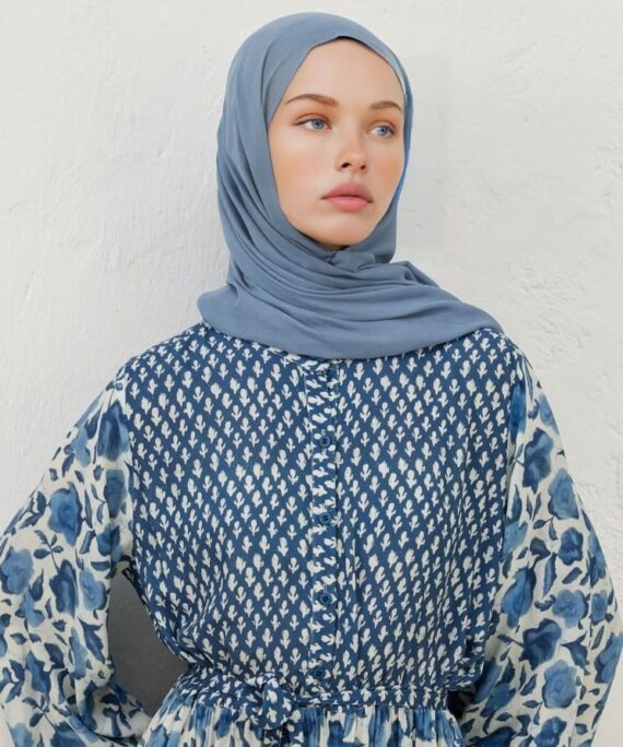 Rami Pamuk Şal 741074 - Soft Mavi