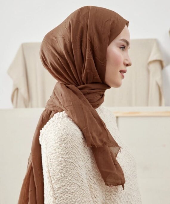 Organic Scarfs Bambu Kraş Şal Modeli - Bakır