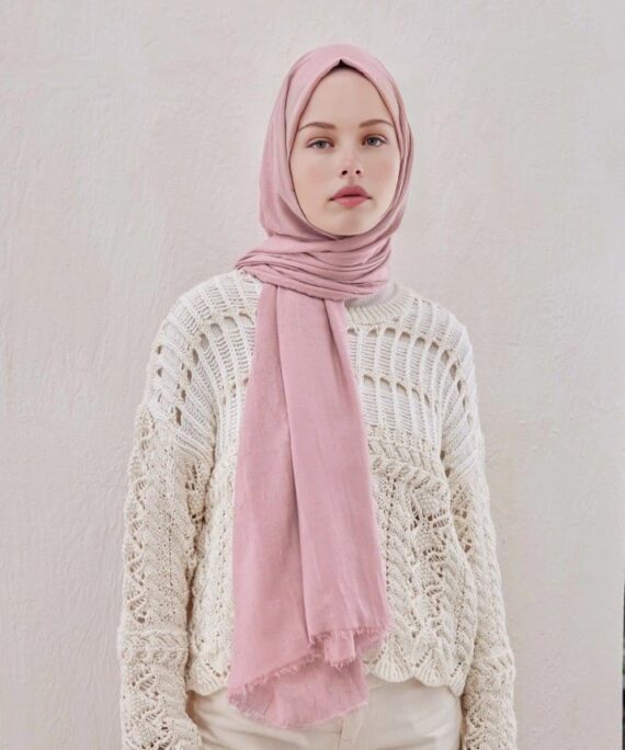 Organic Scarfs Bambu Kraş Şal Modeli - İncir