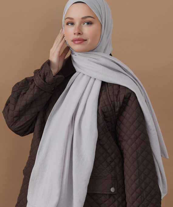 His Serisi Pamuk Şal - Açık Gri