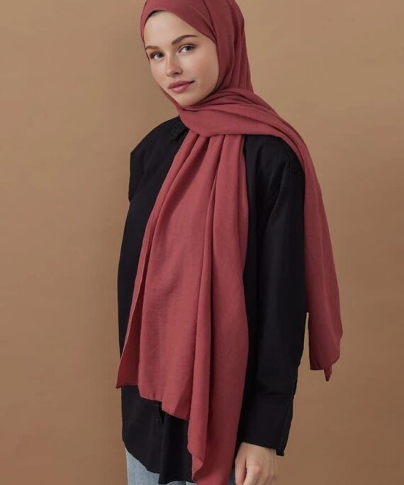 His Serisi Pamuk Şal- Kızılcık