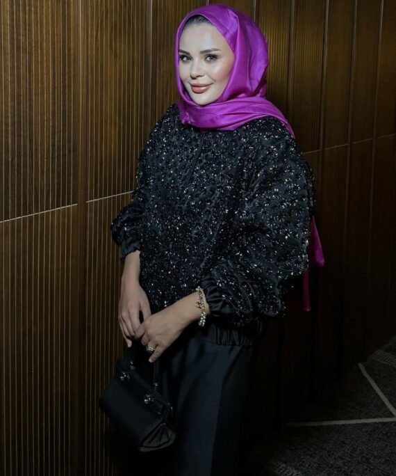 Aura Payetli Saten Ceket CKT100264 - Siyah