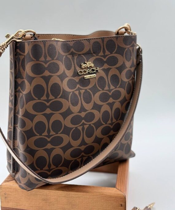 Coach monogram çapraz kahve çanta