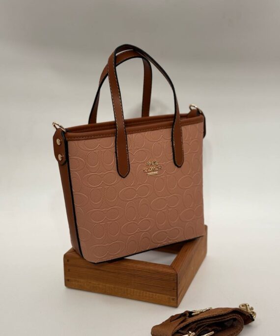 Coach orta boy kova nude çanta